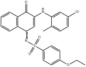 N-(3-(5-chloro-2-methylanilino)-4-oxo-1(4H)-naphthalenylidene)-4-ethoxybenzenesulfonamide 结构式