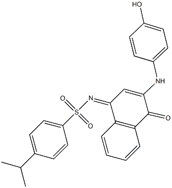 N-(3-(4-hydroxyanilino)-4-oxo-1(4H)-naphthalenylidene)-4-isopropylbenzenesulfonamide 结构式