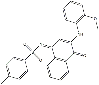 N-(3-(2-methoxyanilino)-4-oxo-1(4H)-naphthalenylidene)-4-methylbenzenesulfonamide 结构式