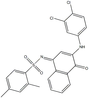 N-(3-(3,4-dichloroanilino)-4-oxo-1(4H)-naphthalenylidene)-2,4-dimethylbenzenesulfonamide 结构式