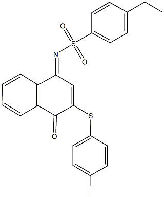 4-ethyl-N-(3-[(4-methylphenyl)sulfanyl]-4-oxo-1(4H)-naphthalenylidene)benzenesulfonamide 结构式