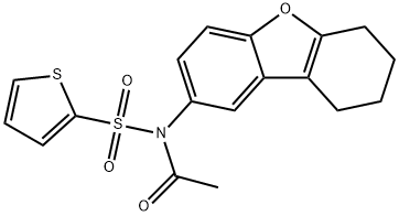 N-acetyl-N-(6,7,8,9-tetrahydrodibenzo[b,d]furan-2-yl)-2-thiophenesulfonamide 结构式