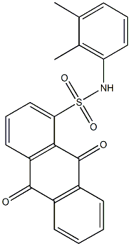 N-(2,3-dimethylphenyl)-9,10-dioxo-9,10-dihydro-1-anthracenesulfonamide 结构式
