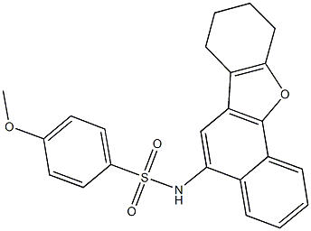 4-methoxy-N-(7,8,9,10-tetrahydronaphtho[1,2-b][1]benzofuran-5-yl)benzenesulfonamide 结构式