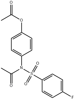 4-{acetyl[(4-fluorophenyl)sulfonyl]amino}phenyl acetate 结构式