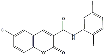 6-chloro-N-(2,5-dimethylphenyl)-2-oxo-2H-chromene-3-carboxamide 结构式