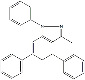 3-methyl-1,4,6-triphenyl-4,5-dihydro-1H-indazole 结构式