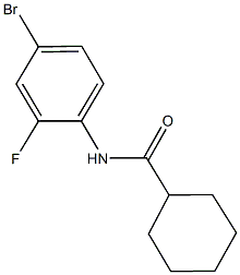 N-(4-bromo-2-fluorophenyl)cyclohexanecarboxamide 结构式