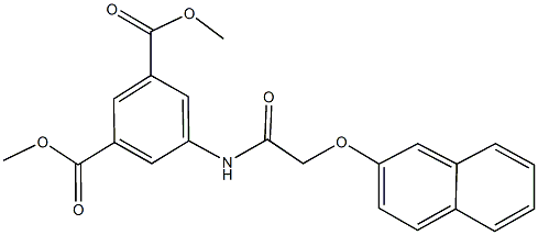 dimethyl 5-{[(2-naphthyloxy)acetyl]amino}isophthalate 结构式