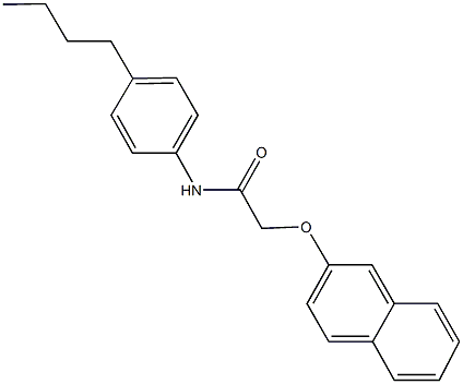 N-(4-butylphenyl)-2-(2-naphthyloxy)acetamide 结构式