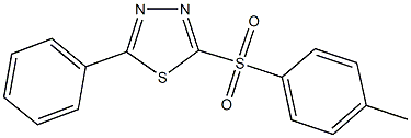 2-[(4-methylphenyl)sulfonyl]-5-phenyl-1,3,4-thiadiazole 结构式