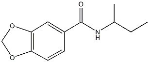 N-(sec-butyl)-1,3-benzodioxole-5-carboxamide 结构式