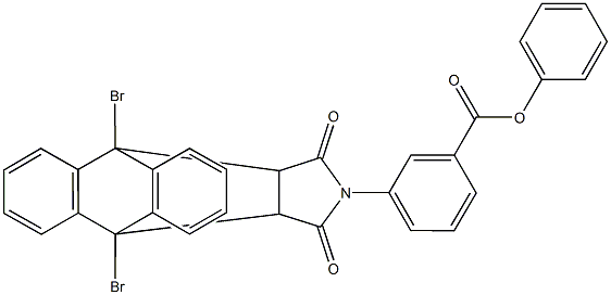 phenyl 3-(1,8-dibromo-16,18-dioxo-17-azapentacyclo[6.6.5.0~2,7~.0~9,14~.0~15,19~]nonadeca-2,4,6,9,11,13-hexaen-17-yl)benzoate 结构式