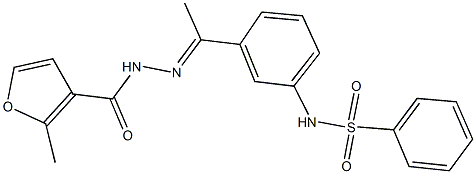 N-{3-[N-(2-methyl-3-furoyl)ethanehydrazonoyl]phenyl}benzenesulfonamide 结构式