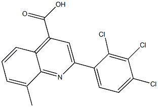 8-methyl-2-(2,3,4-trichlorophenyl)-4-quinolinecarboxylic acid 结构式
