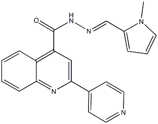 N'-[(1-methyl-1H-pyrrol-2-yl)methylene]-2-(4-pyridinyl)-4-quinolinecarbohydrazide 结构式