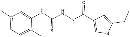 N-(2,5-dimethylphenyl)-2-[(5-ethyl-3-thienyl)carbonyl]hydrazinecarbothioamide 结构式