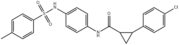 2-(4-chlorophenyl)-N-(4-{[(4-methylphenyl)sulfonyl]amino}phenyl)cyclopropanecarboxamide 结构式