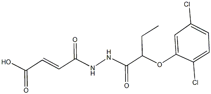 4-{2-[2-(2,5-dichlorophenoxy)butanoyl]hydrazino}-4-oxo-2-butenoic acid 结构式