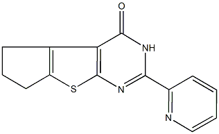 2-(2-pyridinyl)-3,5,6,7-tetrahydro-4H-cyclopenta[4,5]thieno[2,3-d]pyrimidin-4-one 结构式