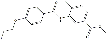 methyl 4-methyl-3-[(4-propoxybenzoyl)amino]benzoate 结构式