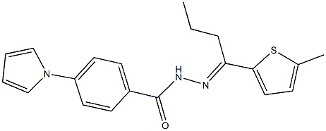 N'-[1-(5-methyl-2-thienyl)butylidene]-4-(1H-pyrrol-1-yl)benzohydrazide 结构式