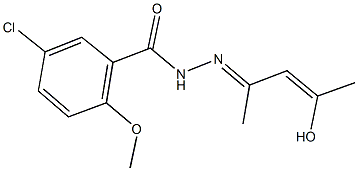 5-chloro-N'-(3-hydroxy-1-methyl-2-butenylidene)-2-methoxybenzohydrazide 结构式