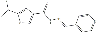 5-isopropyl-N'-(4-pyridinylmethylene)-3-thiophenecarbohydrazide 结构式