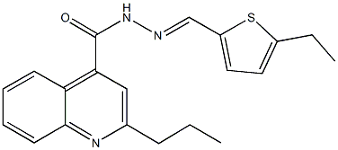 N'-[(5-ethyl-2-thienyl)methylene]-2-propyl-4-quinolinecarbohydrazide 结构式