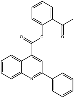 2-acetylphenyl 2-phenyl-4-quinolinecarboxylate 结构式
