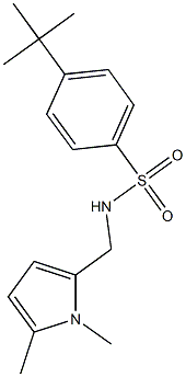 4-tert-butyl-N-[(1,5-dimethyl-1H-pyrrol-2-yl)methyl]benzenesulfonamide 结构式