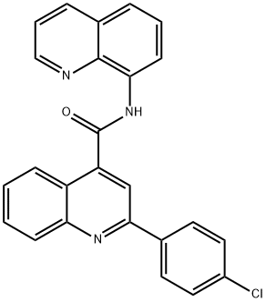 2-(4-chlorophenyl)-N-(8-quinolinyl)-4-quinolinecarboxamide 结构式