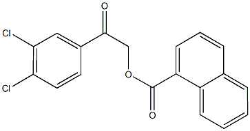 2-(3,4-dichlorophenyl)-2-oxoethyl 1-naphthoate 结构式