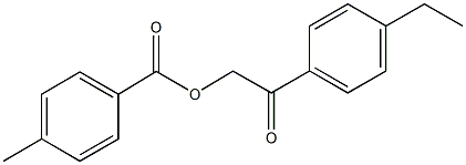 2-(4-ethylphenyl)-2-oxoethyl 4-methylbenzoate 结构式