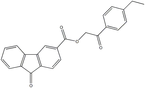 2-(4-ethylphenyl)-2-oxoethyl 9-oxo-9H-fluorene-3-carboxylate 结构式