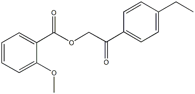 2-(4-ethylphenyl)-2-oxoethyl 2-methoxybenzoate 结构式