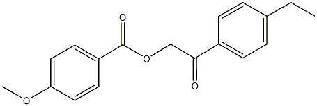 2-(4-ethylphenyl)-2-oxoethyl 4-methoxybenzoate 结构式