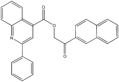 2-(2-naphthyl)-2-oxoethyl 2-phenyl-4-quinolinecarboxylate 结构式