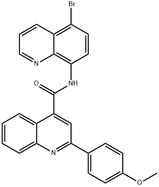 N-(5-bromo-8-quinolinyl)-2-(4-methoxyphenyl)-4-quinolinecarboxamide 结构式