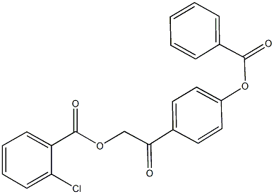 2-[4-(benzoyloxy)phenyl]-2-oxoethyl 2-chlorobenzoate 结构式