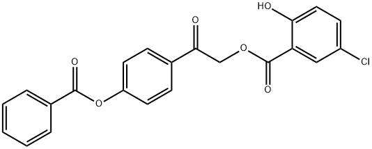 2-[4-(benzoyloxy)phenyl]-2-oxoethyl 5-chloro-2-hydroxybenzoate 结构式