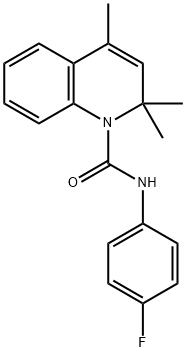 N-(4-fluorophenyl)-2,2,4-trimethyl-1(2H)-quinolinecarboxamide 结构式
