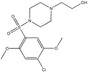 2-{4-[(4-chloro-2,5-dimethoxyphenyl)sulfonyl]-1-piperazinyl}ethanol 结构式