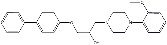 1-([1,1'-biphenyl]-4-yloxy)-3-[4-(2-methoxyphenyl)-1-piperazinyl]-2-propanol 结构式