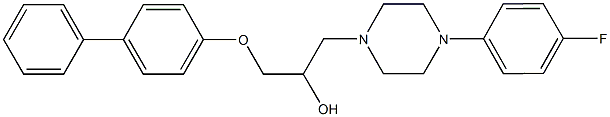 1-([1,1'-biphenyl]-4-yloxy)-3-[4-(4-fluorophenyl)-1-piperazinyl]-2-propanol 结构式