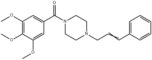 1-(3-phenylprop-2-enyl)-4-(3,4,5-trimethoxybenzoyl)piperazine 结构式