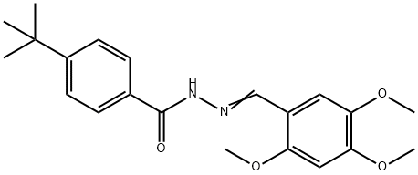 4-tert-butyl-N'-(2,4,5-trimethoxybenzylidene)benzohydrazide 结构式