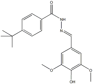 4-tert-butyl-N'-(4-hydroxy-3,5-dimethoxybenzylidene)benzohydrazide 结构式