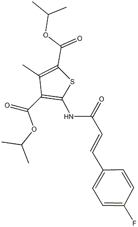 diisopropyl 5-{[3-(4-fluorophenyl)acryloyl]amino}-3-methyl-2,4-thiophenedicarboxylate 结构式