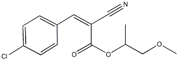 2-methoxy-1-methylethyl 3-(4-chlorophenyl)-2-cyanoacrylate 结构式